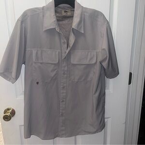 Lt brown Short Sleeve Button-Up Shirt